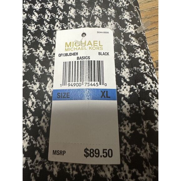 Michael Kors Black White Houndstooth Pull On Pants Women’s Size Xl Nwt - Picture 6 of 6